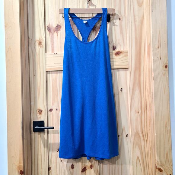 NWT Old Navy Twist Back Linen Blend Blue Dress Beachy Coastal Swim Cover Size S - Picture 1 of 12